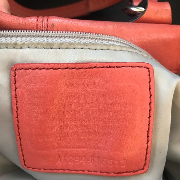 Coach Coral Peach- Silver Leather - Picture 7 of 8